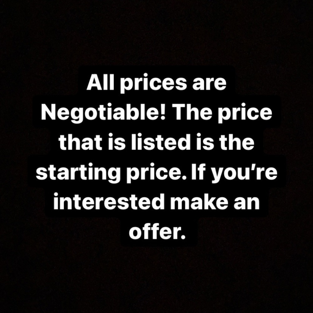 All prices are negotiable